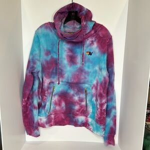Aviator Nation Tie-dye Pullover Hoodie Size Lg